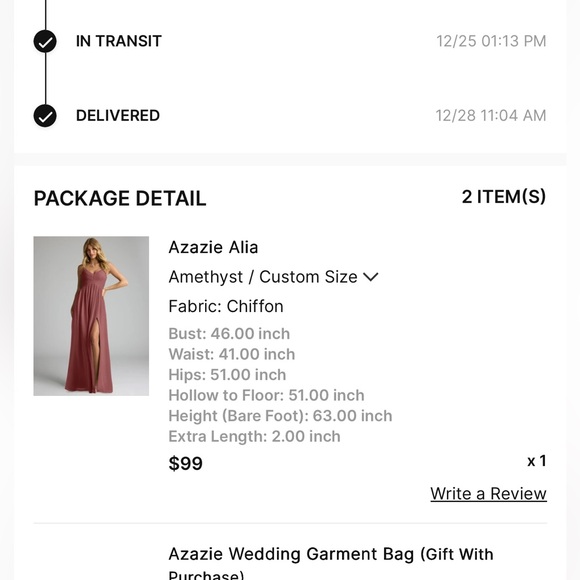 Azazie Alia Amethyst Chitfon Ruched Empire Maxi Dress with High Slit - Picture 2 of 6